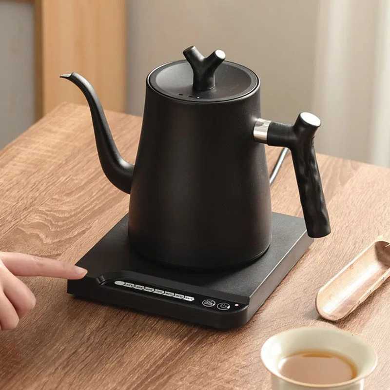 1000W Gooseneck Electric Kettle Hand Brewing Coffee Pot Smart Temperature Control Teapot 10L Slender Mouth Pot Boil Water Jug Y251114