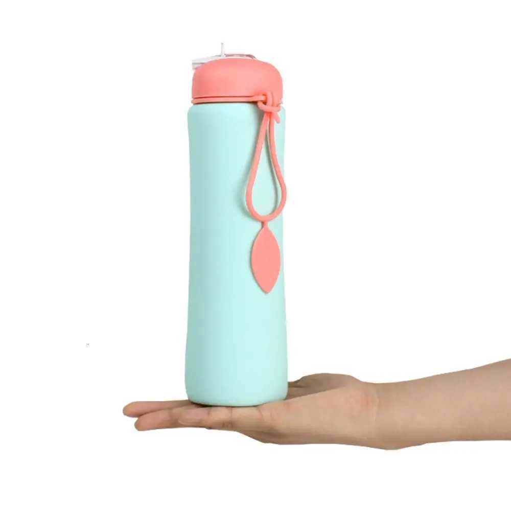 Colorful Leak Proof Foldable Silicone Water Bottle Portable Twist Cap Folding Water Cup Reuseable Collapsible Water Cups GymW251114