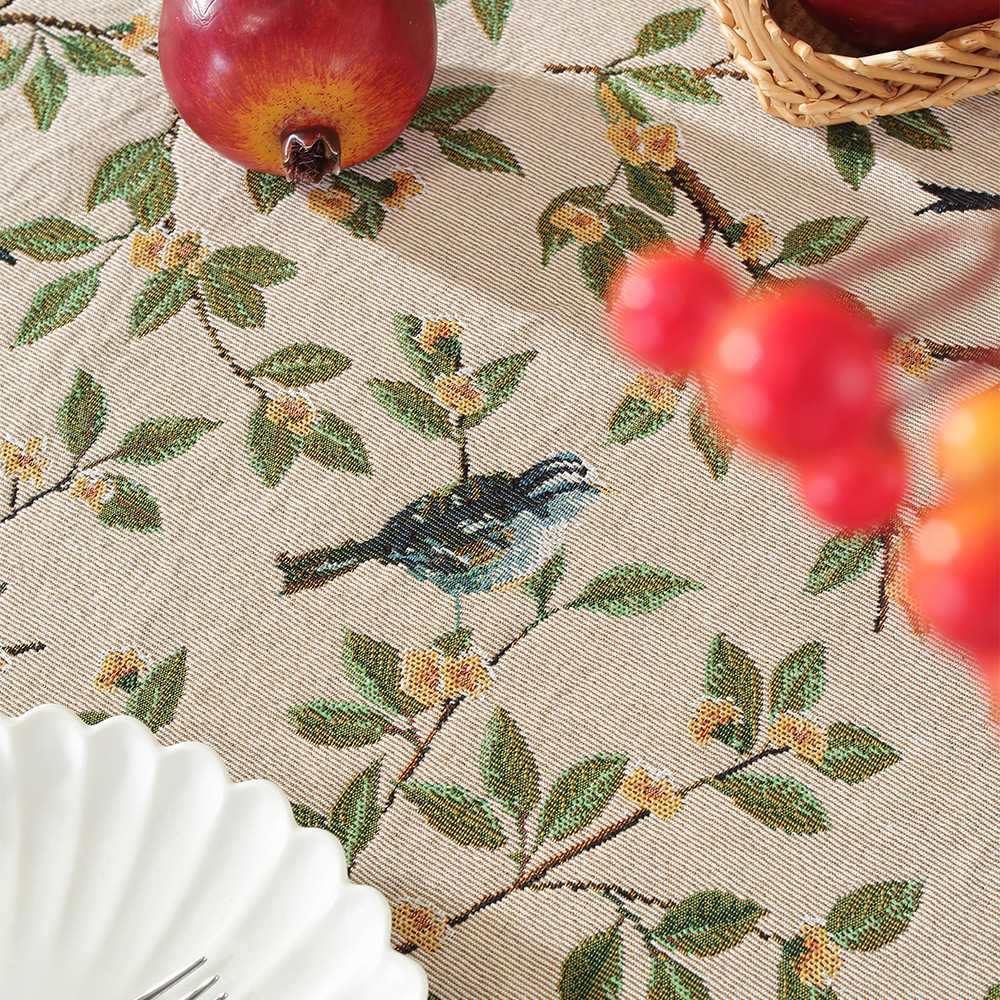 A771 Pastoral oil painting decorative cover table cloth coffee table cloth rectangular jacquard table cloth spot