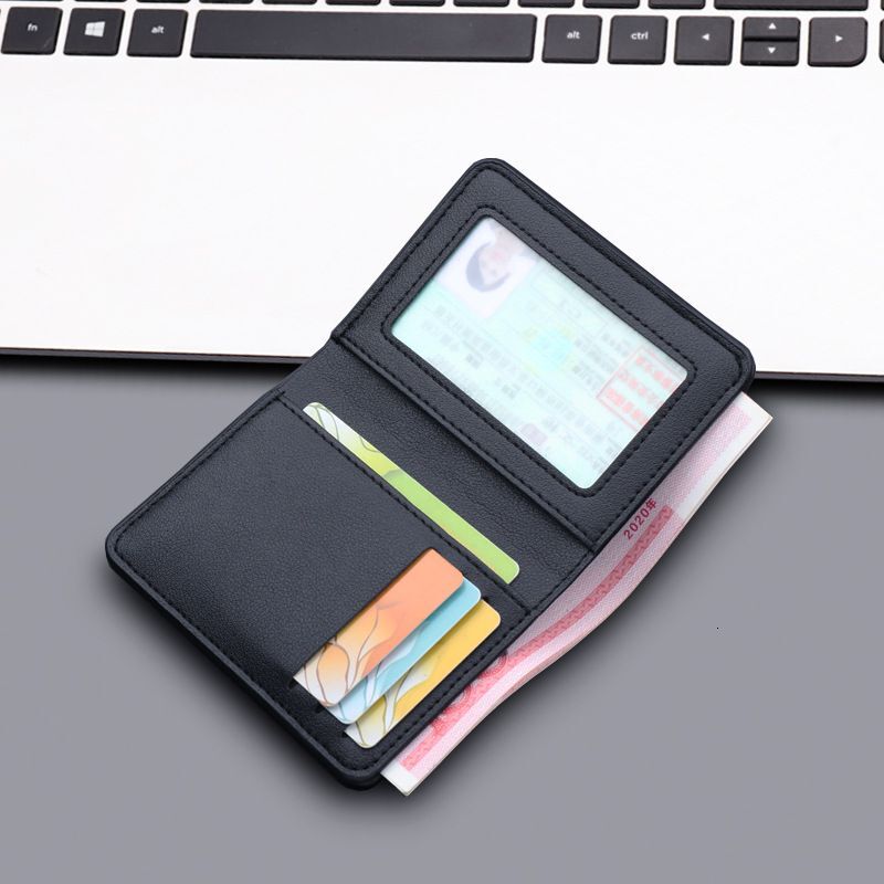 Men Wal Vintage Short Bifold Wallet Credit Card Holder Cash Clip Male Coin Purse Pockets Genuine Leather
