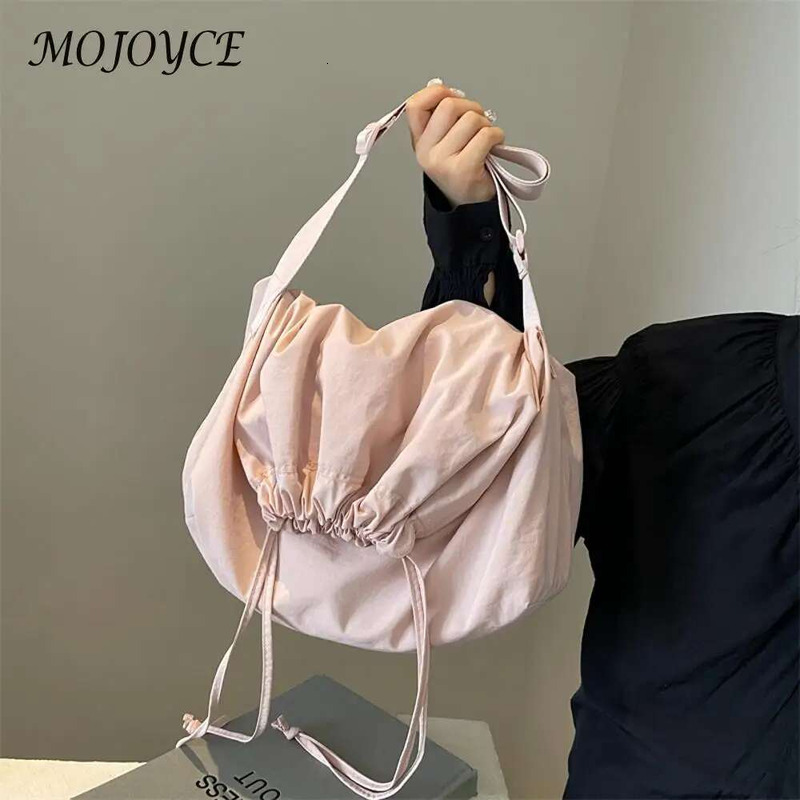 Women Shoulder Large Capacity Simple Crossbody Adjustable Strap Drawstring Sg Female Travel Bag