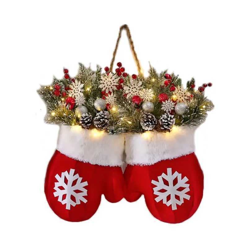 Christmas crutches candies lollipops elderly peoples gloves hats small ornaments decorations propsM251115