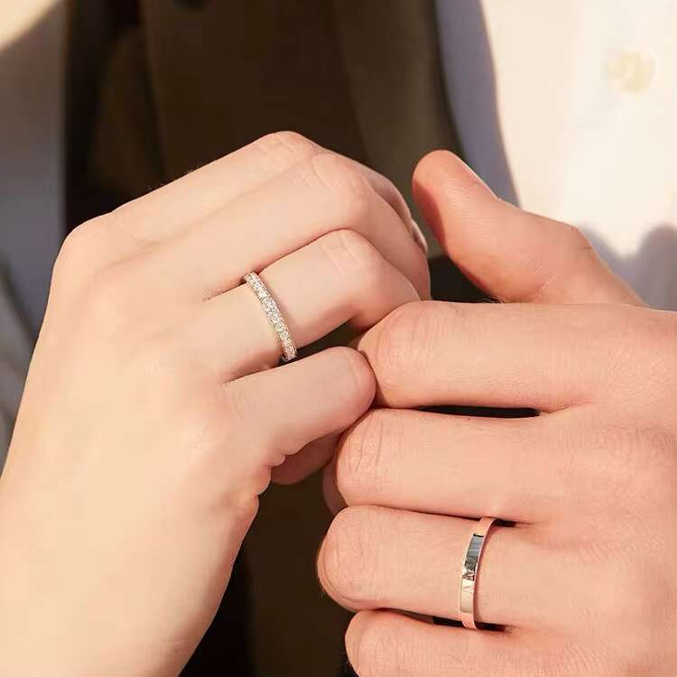 Custom 14k Solid Gold Moissanite Engagement Ring D Color Moissanite Diamond Eternity Band Mens Women Wedding Ring Jewelry