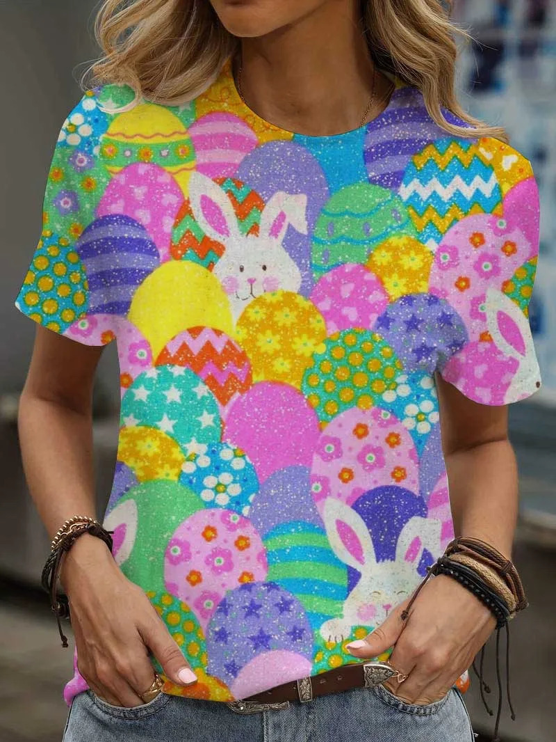 Christmas Camisetas Ropa De Mujer Ofertas 3D Printed Tshirt Flower Cartoon 2025 Summer Womens Clothing 250407