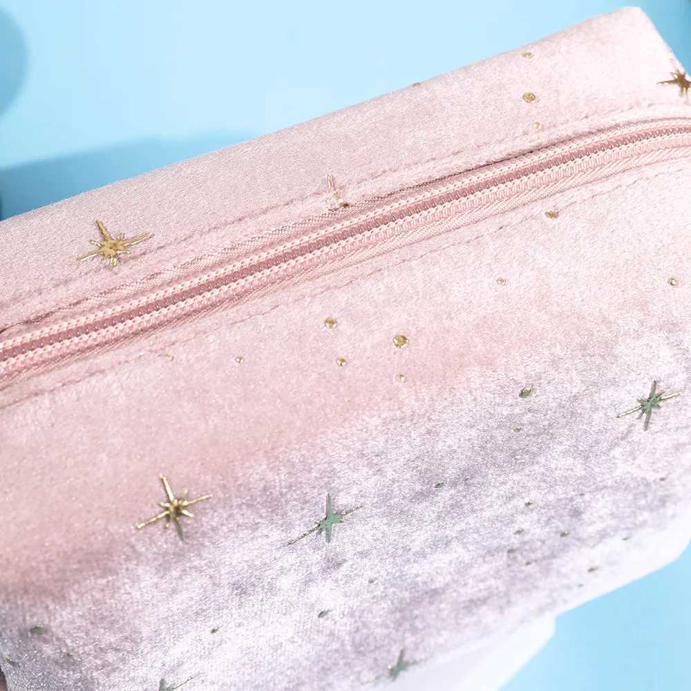 Girl Veet Makeup Bag Organizer Soft Girl Lipstick Storage Bag Female Toilet Beauty Makeup Bag Portable Makeup BagXJ250415