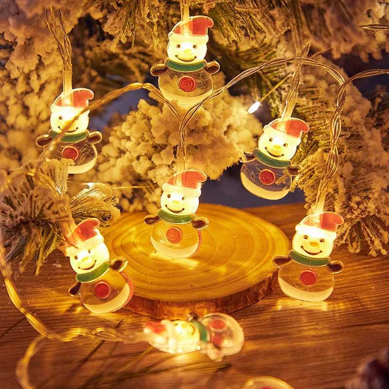 Christmas LED Lights String Santa Claus Snowman Fairy String Light Xmas Garland Xmas Tree LED Light Navidad Christmas DecorationM251115
