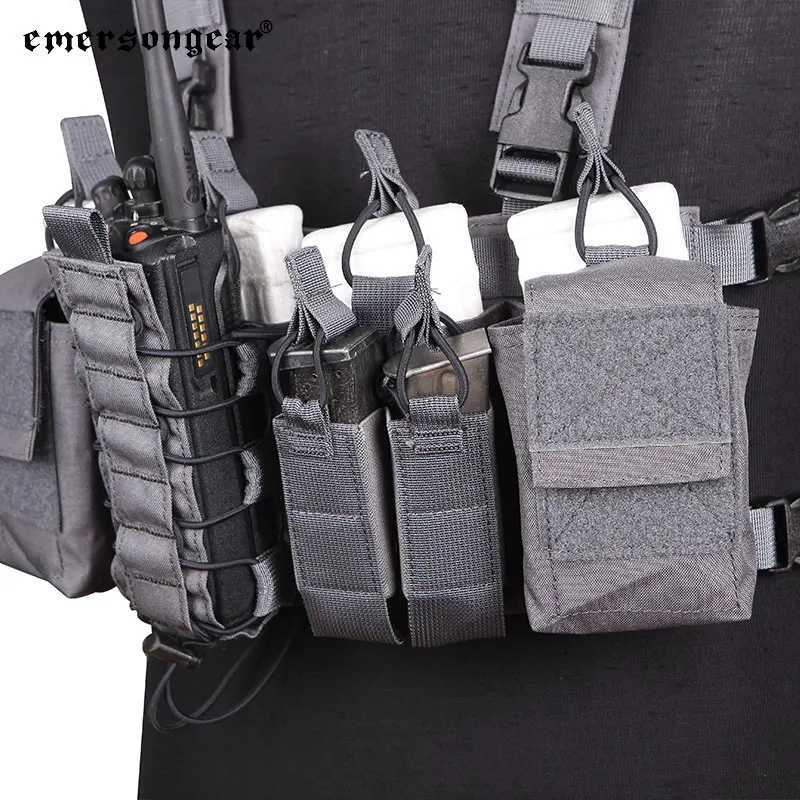 Emersongear Tactical Chest Rig D3CR Rapid Assault Armor 5.56 Walkie Pouch Airsoft Hunting Carrier Vest Combat Vest XJ250730XJ251114