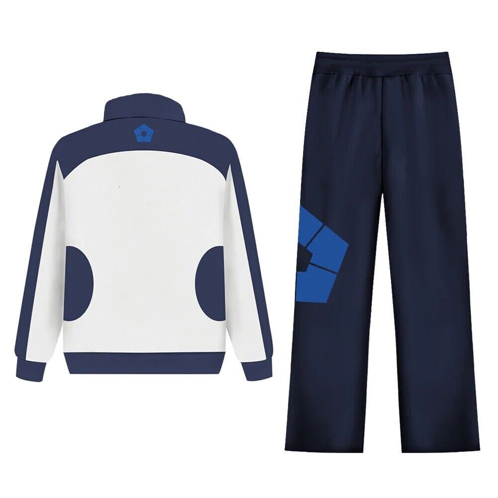 Zipper BLUE LOCK Sweatshirt Tops Coat Jacket Pants Trousers Tracksuits Sport Set