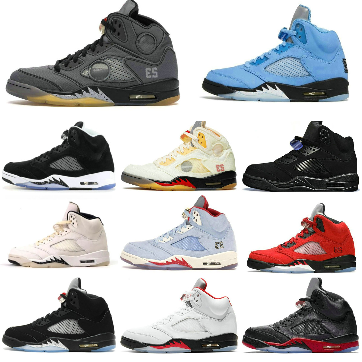 Jump Mans 5 J5 Basketball Sports Shoes Trainers Sail Muslin Retroes Medium Soft Pink 5S Anthracite UNC Oreo White Cement Silver Black Metallic What The Sneakers P98