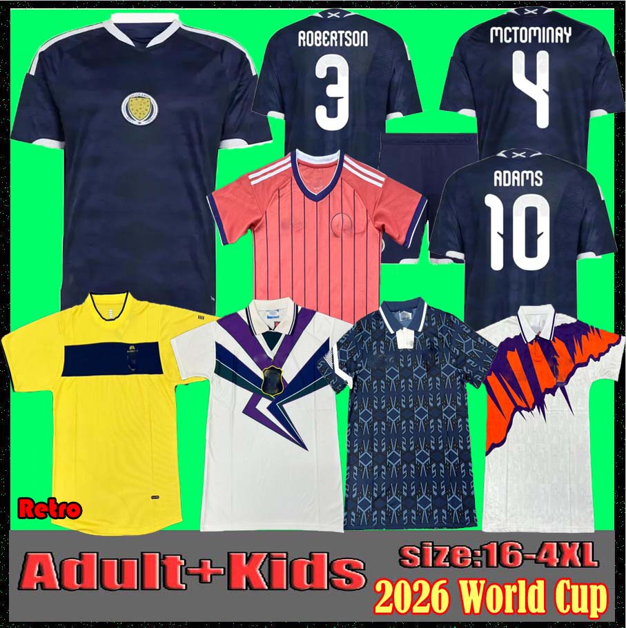 2026 World Cup scotland football shirt Soccer Jerseys ROBERTSON McTominay McGREGOR 1991-93 1994-96 2002 Retro SHANKLAND MCGREGOR Homemaillot men kids kits