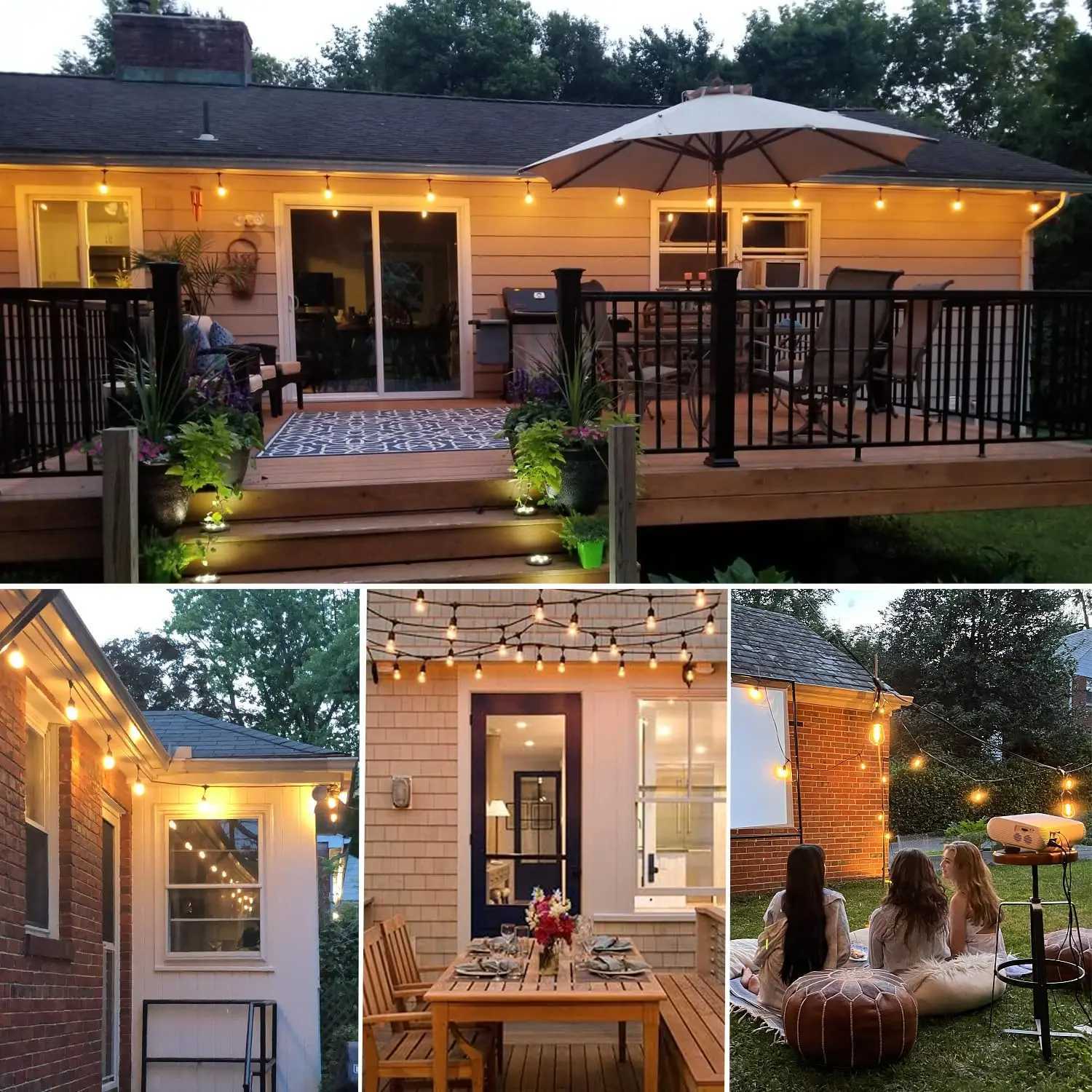 15Pack S14 1W Amber Plastaic Led Edison Light Bulbs Shatterproof E27 Screw Base Dimmable Outdoor String Light Replacement Bulb C251115