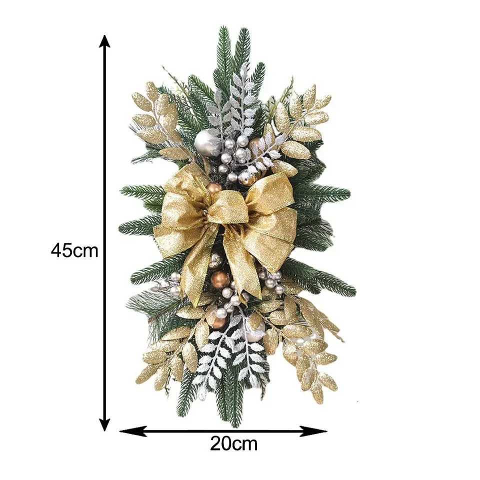 Atmosphere Decorative Garland Ornament Christmas Wreath Party Supplies Home Door Window Decoration For Holiday Wall DoorM251115