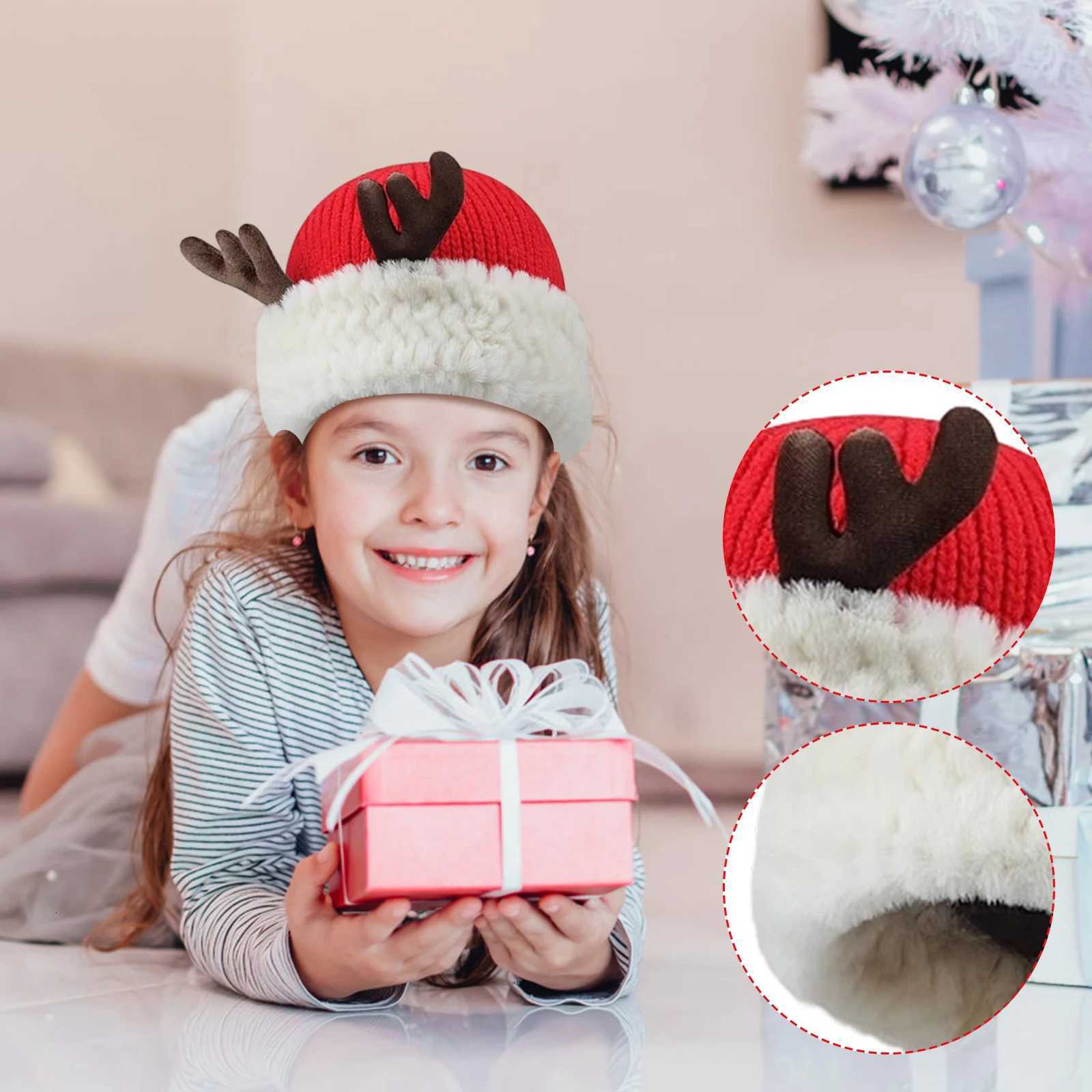 Christmas Hat Knitted Wool Hat Suitable For Christmas Party Home Festival Clothing Props Christmas Hat Cute Adult Kids Soft Bean Y251115