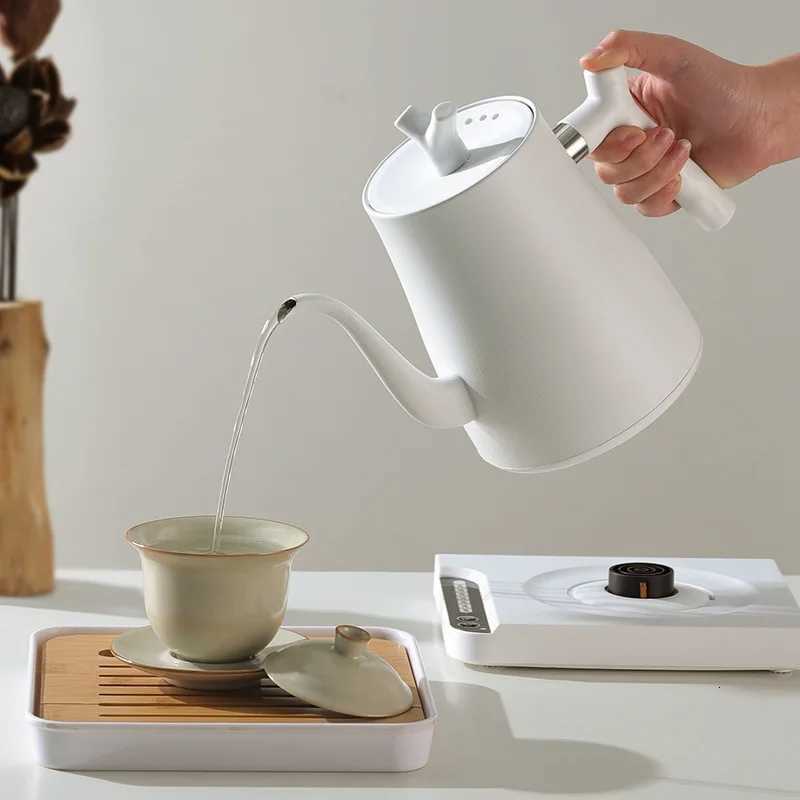 1000W Gooseneck Electric Kettle Hand Brewing Coffee Pot Smart Temperature Control Teapot 10L Slender Mouth Pot Boil Water Jug Y251114