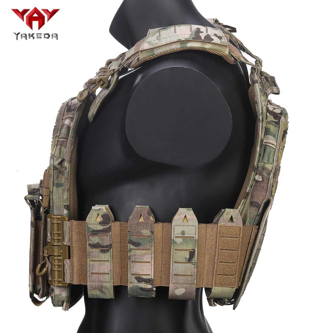 YAKEDA (with American flag) MOLLE training vest outdoor training vest 1000D waterproof and wear-resistant XJ250730XJ251114