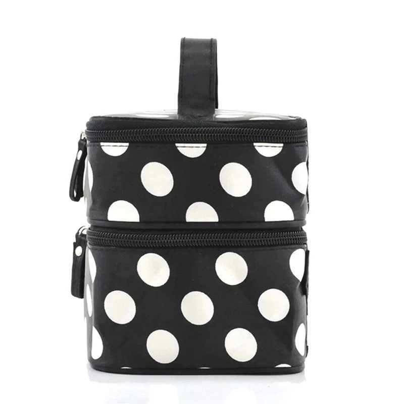 Large capacity makeup bag with double-layer zipper womens makeup bag portable travel toilet organizerXJ250415