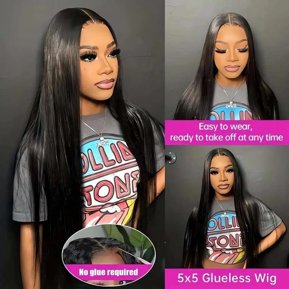 Glueless Bone Straight 4X4 Hd Frontal 13X6 13X4 Black Lace Front Wig Human Hair 5X5 Natural Brazilian Transparent Wigs