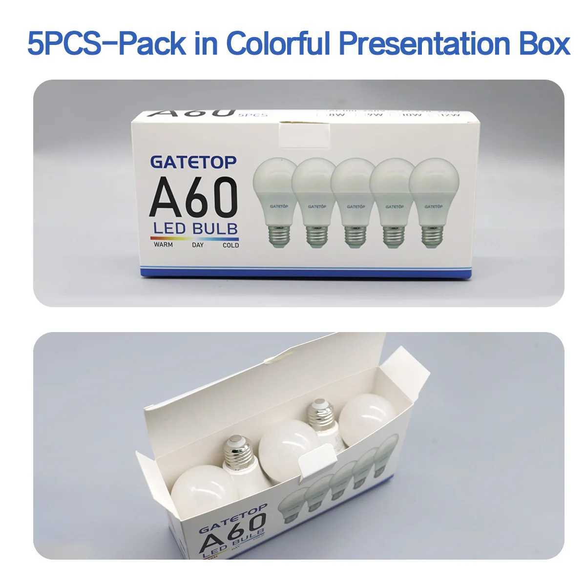 5PCS Bombilla No Flicker Led Bulb Lamp 10W E27 AC 220V 120V Light Warm White Natural Lighting 3000K 4000K 6000K for Bedroom C251115