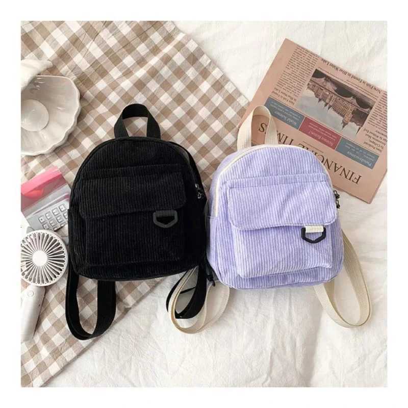 Makeup Bag Corduroy Bag Mini Backpack Ins Super Popular Cute Commuting Texture Student Versatile BackpackW251114