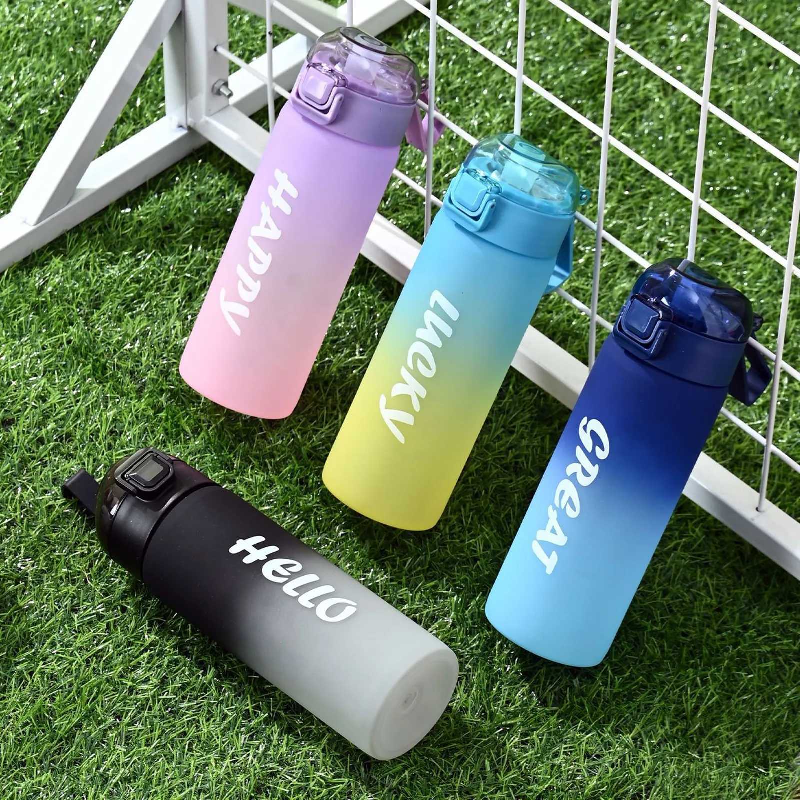 650ml Sports Water Bottle High-grade Frosted Gradient Color Water Cup Outdoor Portable Water Bottle Leak Proof Plastic CupsW251114