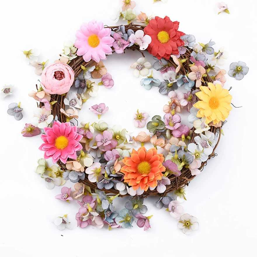 10Cm/15cm/20cm Artificial Rattan Frame Home Wedding Christmas Party Outdoor Decor DIY Gifts Bride Wreath Wall Hanging AccessoryM251115