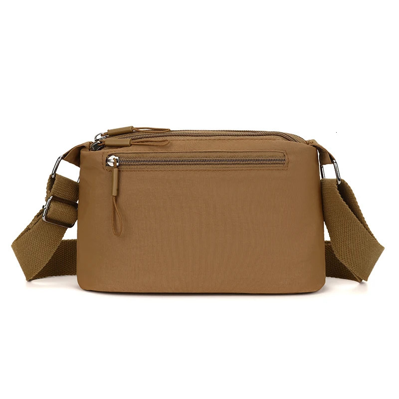 Womens waterproof nylon multi-layer cross body bag womens large capacity handbag wallet womens casual shoulder bag 250410