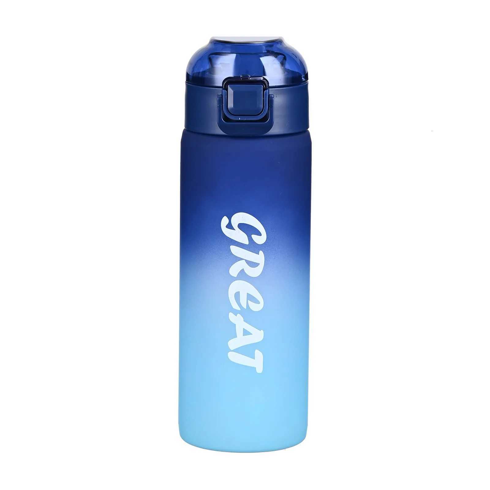 650ml Sports Water Bottle High-grade Frosted Gradient Color Water Cup Outdoor Portable Water Bottle Leak Proof Plastic CupsW251114