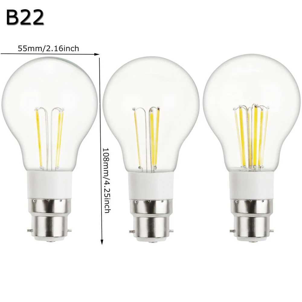 LED Filament Bulb E27 B22 3W 4W 6W Retro Edison Lamp DC 12V Vintage Candle Light Bulb Chandelier Incandescent Lamps C251115