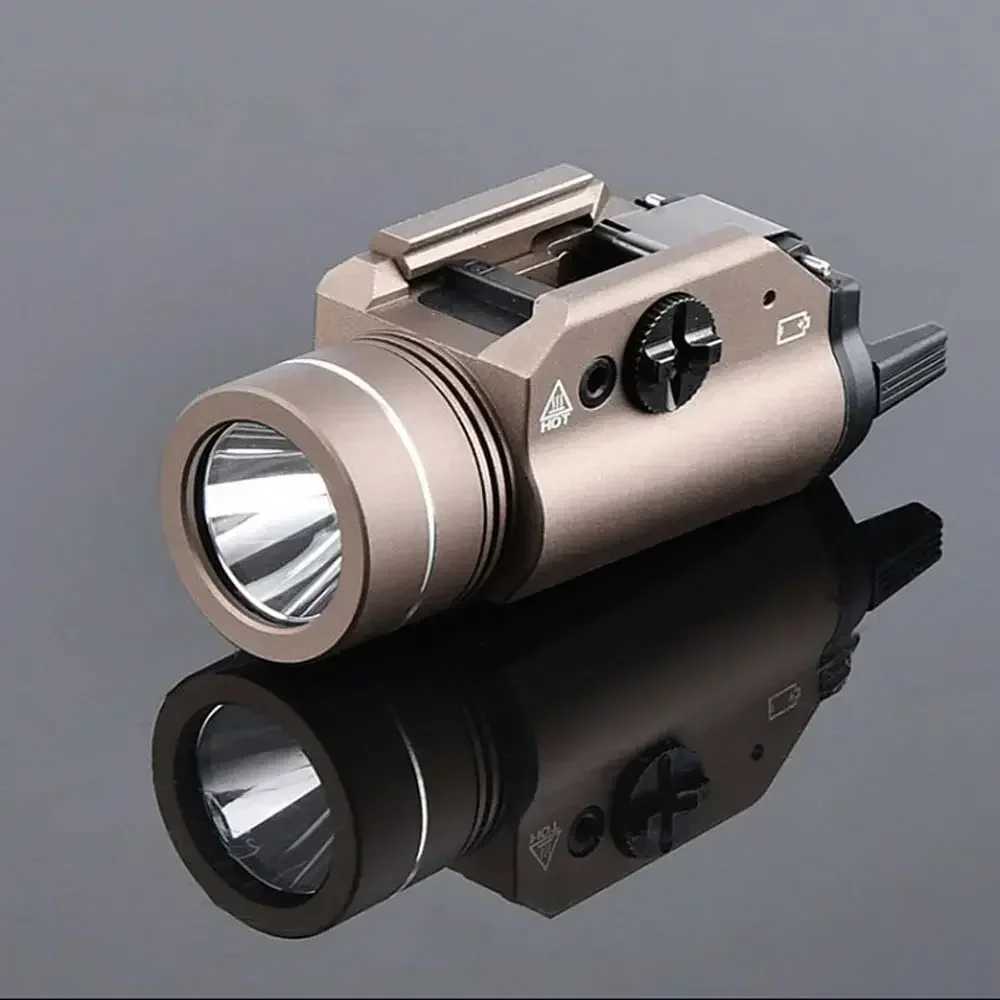 1000 LM TLR-1 Tactical LED Flashlight Hanging Hunting Scout Weapon Gun Light with Rail Locating Keys Fit 20mm Rail for Glock 17 Z251115 - view 6