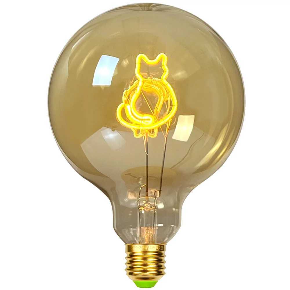 TIANFAN Vintage Led Bulb Big Globe G125 Cat 4W Dimmable Alphabet Led Bulb 220V 100V E26 E27 Decorative Edison Bulb C251115