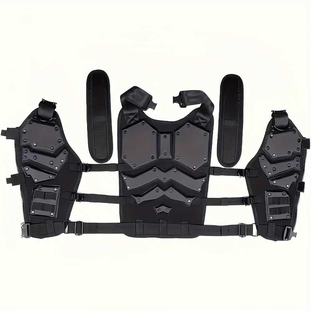 Tactical Vest for Men Vest Youth Adjustable Vest Fit Adult Cosplay Costumes Suitable for weights below 85 kg (187.39 lb) XJ251114