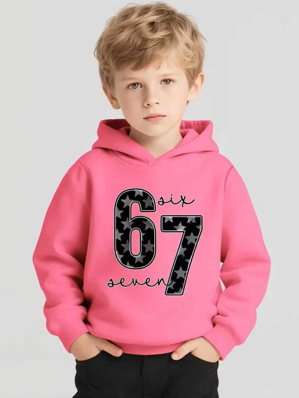 Bruh 67 Six Seven 6-7 Funny Brainrot Hoodies for Kids Chaotic Humor Y2k Game Saying Tee Fashion Boys Top CHIldrens ClothesW251115