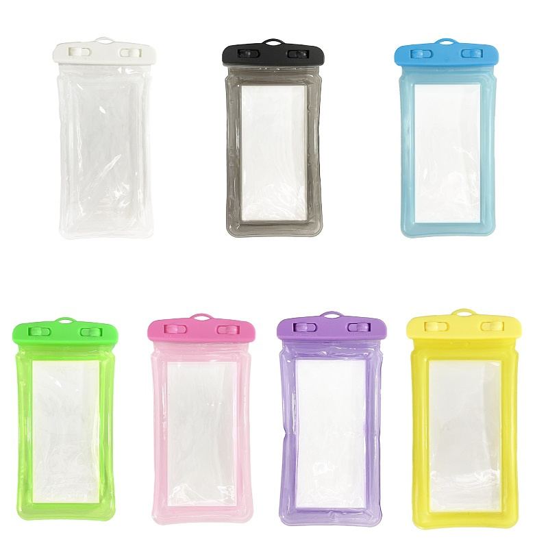 Universal Floating Airbag Waterproof Swimming Bag Cases Luminous Gadget Beach Pouch Swim Bags Cover For iPhone 16 16e 15 14 Plus 13 12 Pro Max 3.5-6 I