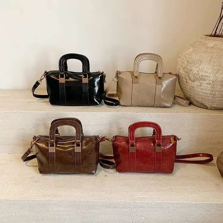 2025 Matte PU Mini Satchel, Convertible Crossbody Bag With Retro-Edge Leopard Print, Day-To-Night Structured Purse For Women