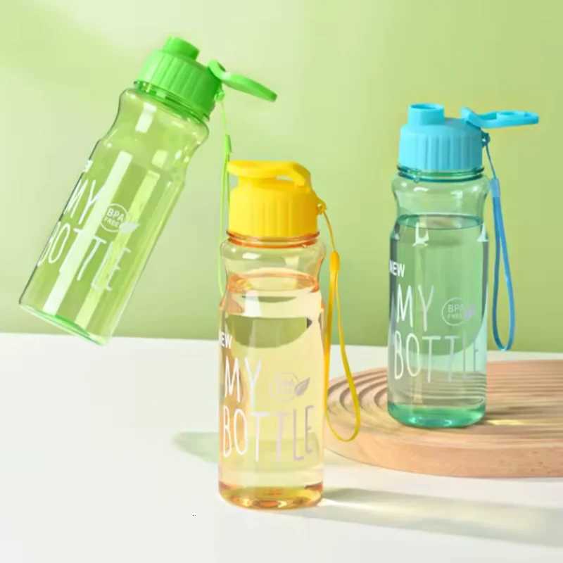 650ML TransparentPortable Leak-proof Shaker Sports Water Bottle with Lid For School Gym Travel Girl Boy BPA FreeW251114