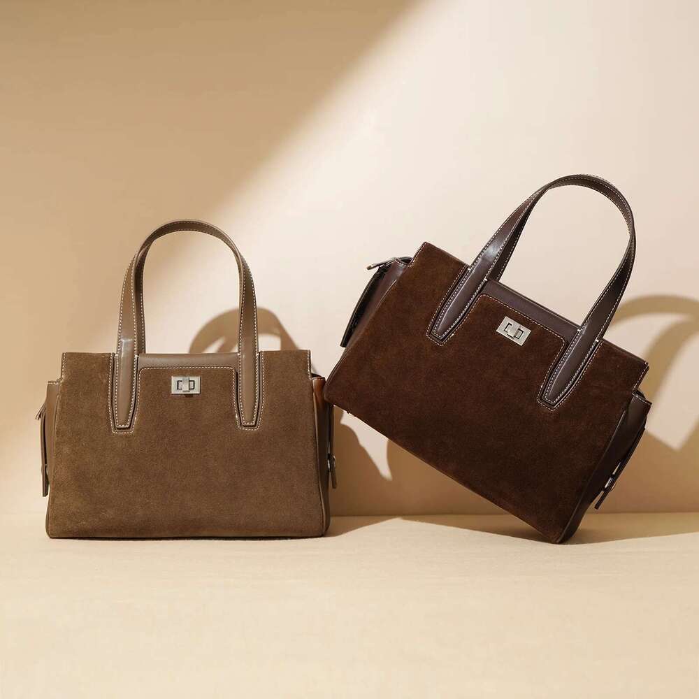 Women 2024 New Early Autumn Shoulder Lady Split Leather Cross-Body Bag Female Large Capacity Fashion Commuting Handbag