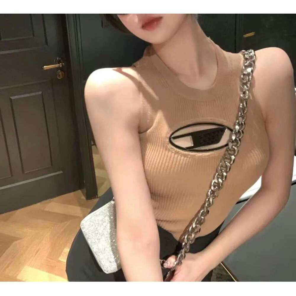 d tank top Womens tank Y2k Top for Women Fashion Strt Spice Girl Slim Show Chest D Embroidery Crop Short Open Umbilical Versatile Top Party Charm Tank