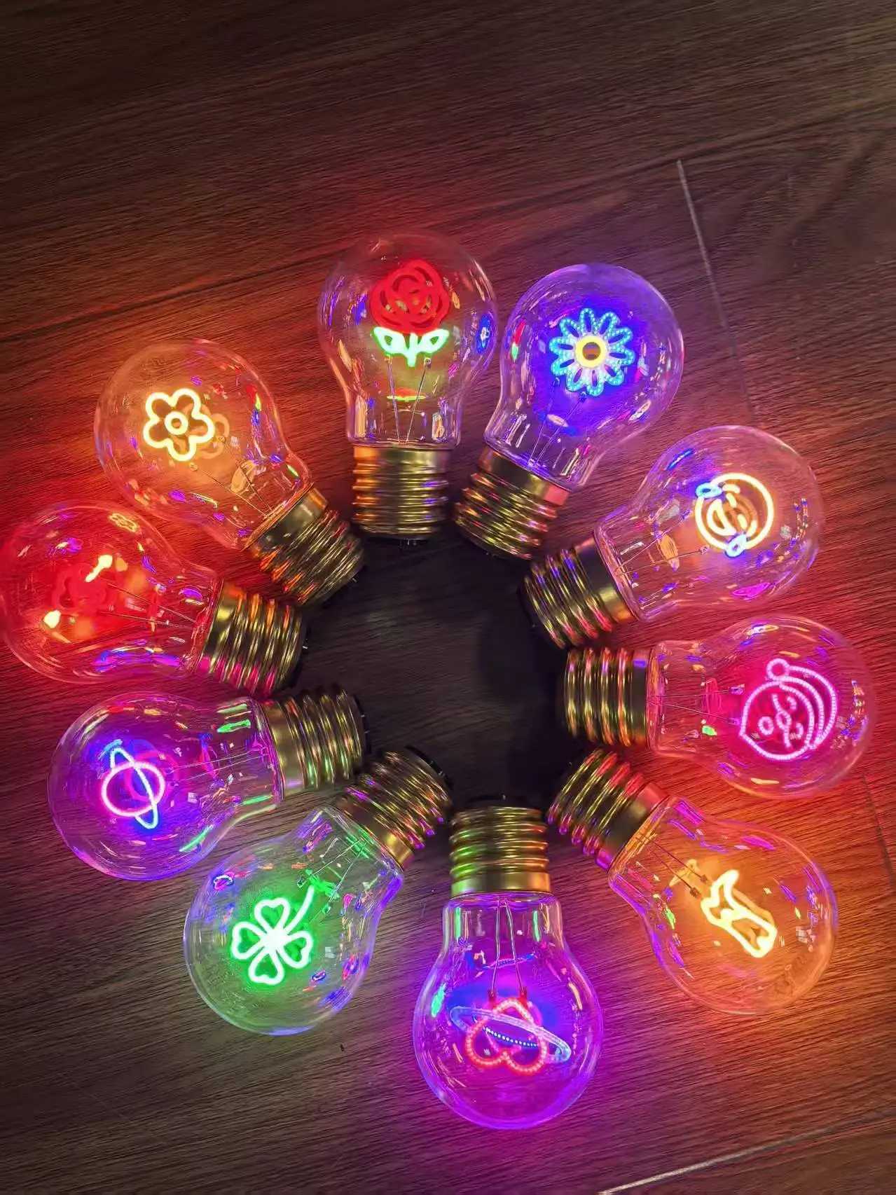 LED Edison Filament Bulbs Art Lights A70 5V Pink Dimmable E40 Charge 360 Degree Energy Decoration Lamps led lights C251115