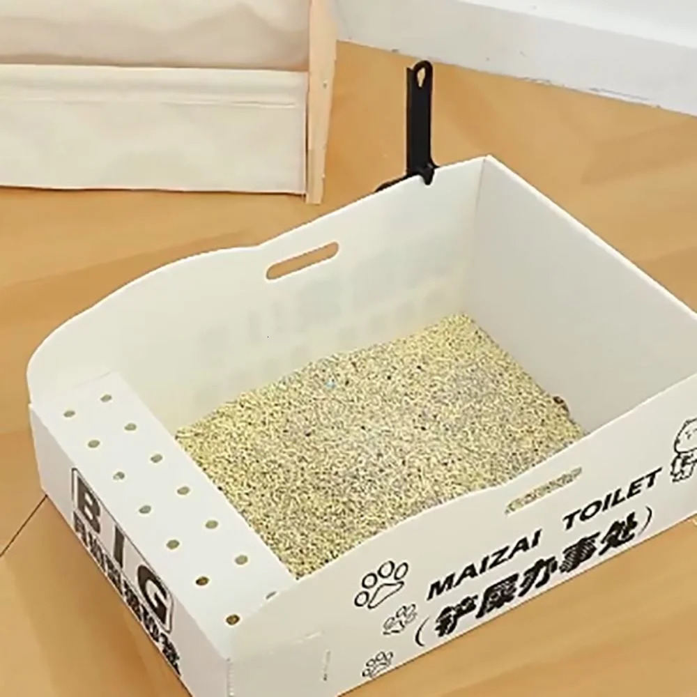 Convenient Foldable Pet Cat Litter Box Waterproof Disposable Cat Litter Tray PP Large Size Cat Toilet Outdoor 250414