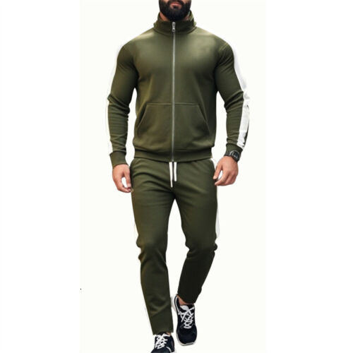 Piece Mens 2 Sweatsuits Sport Set Tracksuit Jogger Sweatshirt Pants Suits Outfit