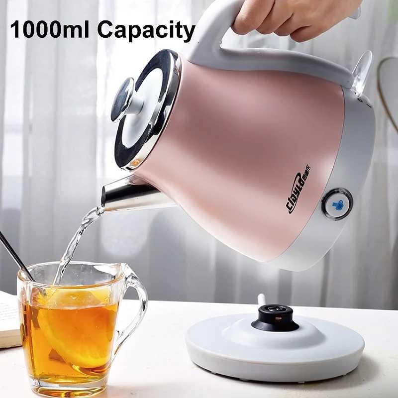 1000ml Mini Electric Kettle Portable Travel 304 Stainless Steel Quick Boiling Kettle Teapot Automatic Keep Warm/Power Off 220V Y251114