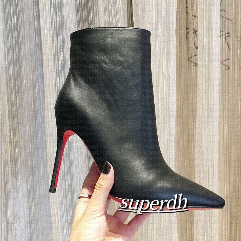 boots designer women heels women dress shoe 8cm 10cm 12cm Stiletto Red women Boots Toe High Heels Leather Woman Boots 001