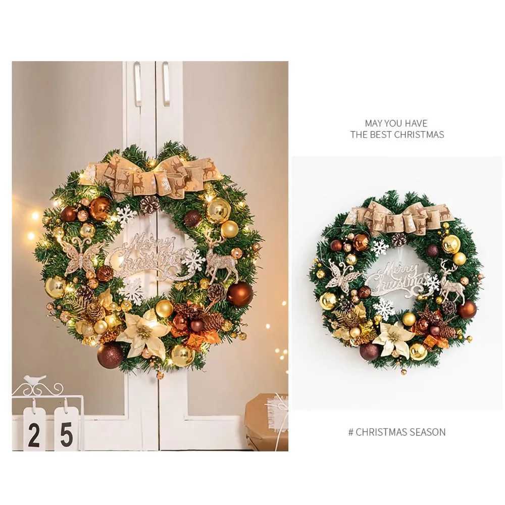 Christmas wreath rattan Christmas decoration accessories door hanging ornaments door ornaments pendant ornaments wholesaleM251115