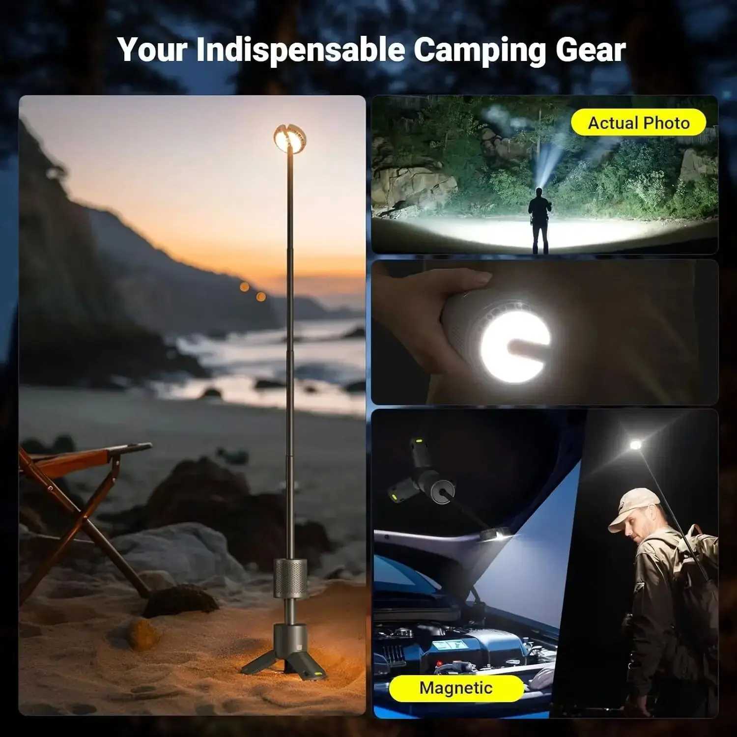 LED camping waterproof vintage light rechargeable lantern tent hanging ambient light IPX4 waterproof portable camping light M251115
