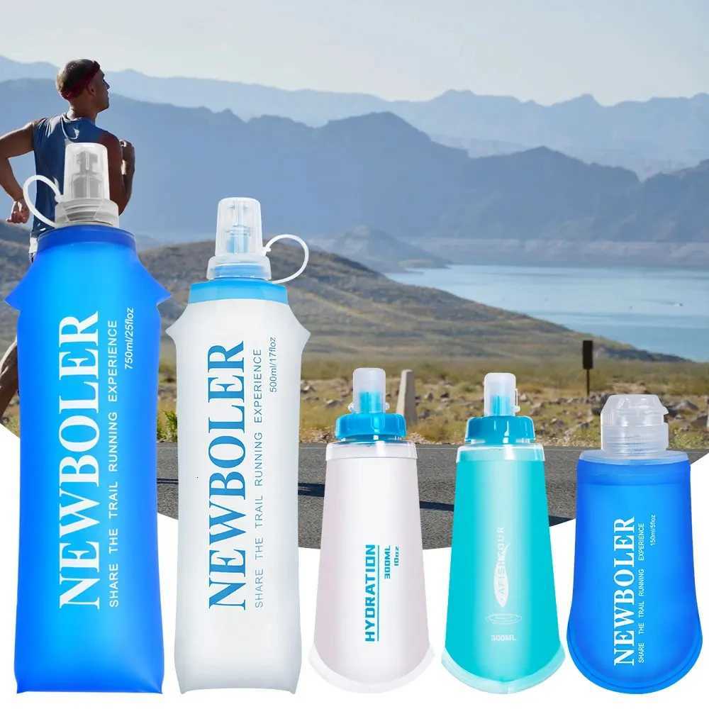 Outdoor Silicone Water Bottle150/250/500/750ml Foldable Portable Water Bottle Suitable for Running Hiking Cycling MountaineeringW251114