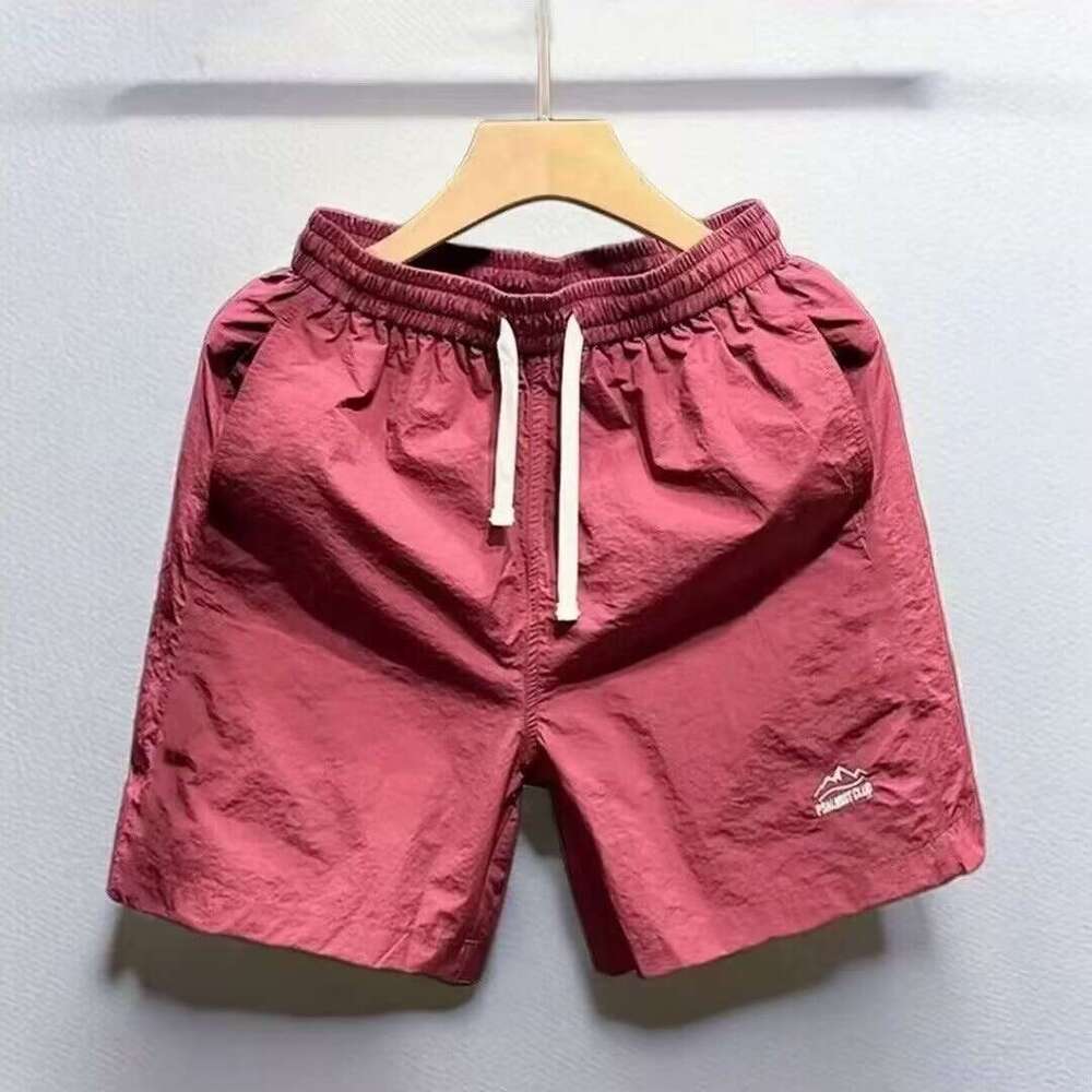 Summer Outdoor Mountain Solid Color Shorts Men's Trendy Brand Quick Dry Loose Home Leisure Beach Sports Pentagram Pants