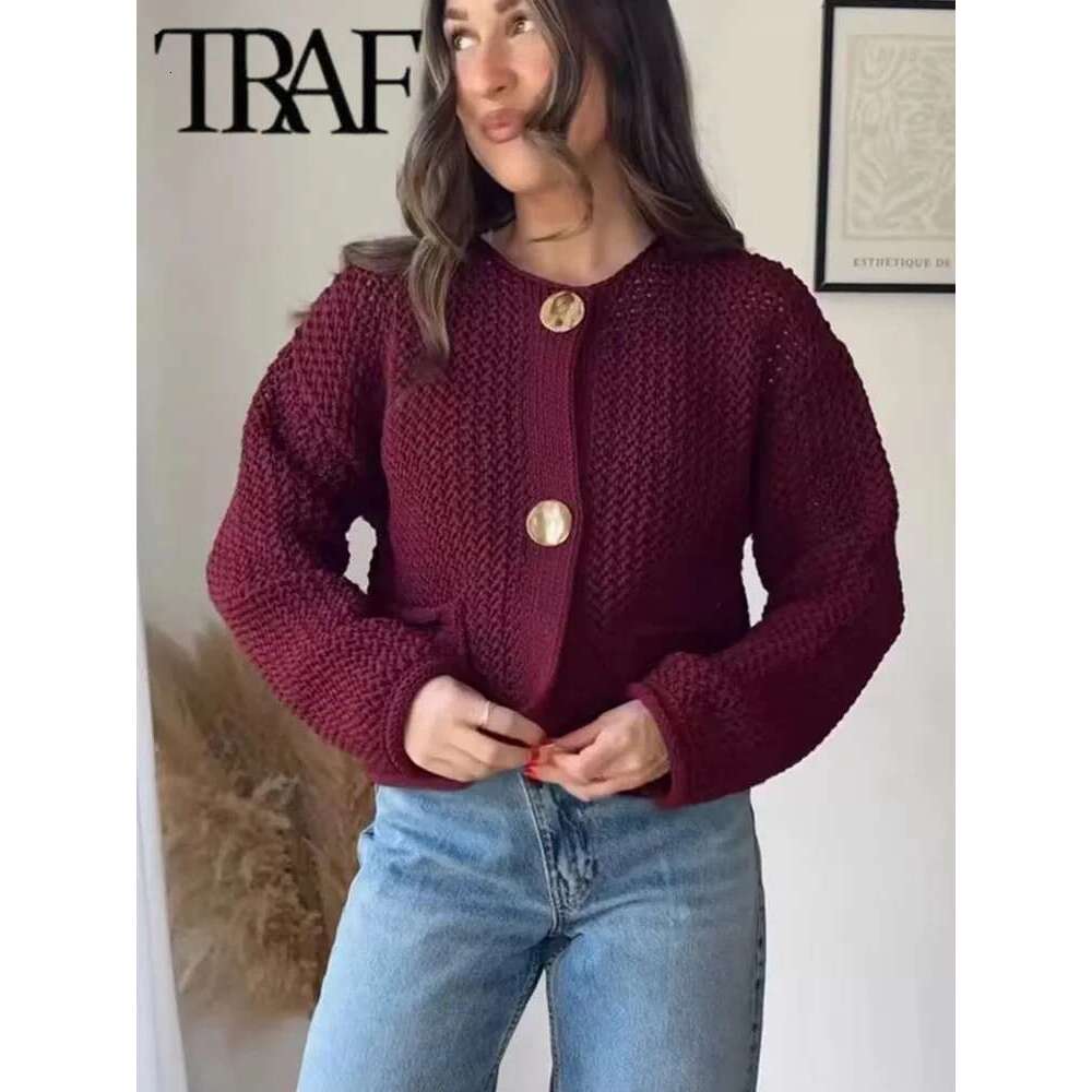 Autumn Winter Knitted For Women Casual Button Long Sleeve Female Sweater 2024 Fashion Loose Lady Cardigans Coat