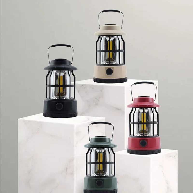 New camping lights outdoor camping lights tent lights portable horse lantern gifts Ningbo retro charging camp lamp M251115