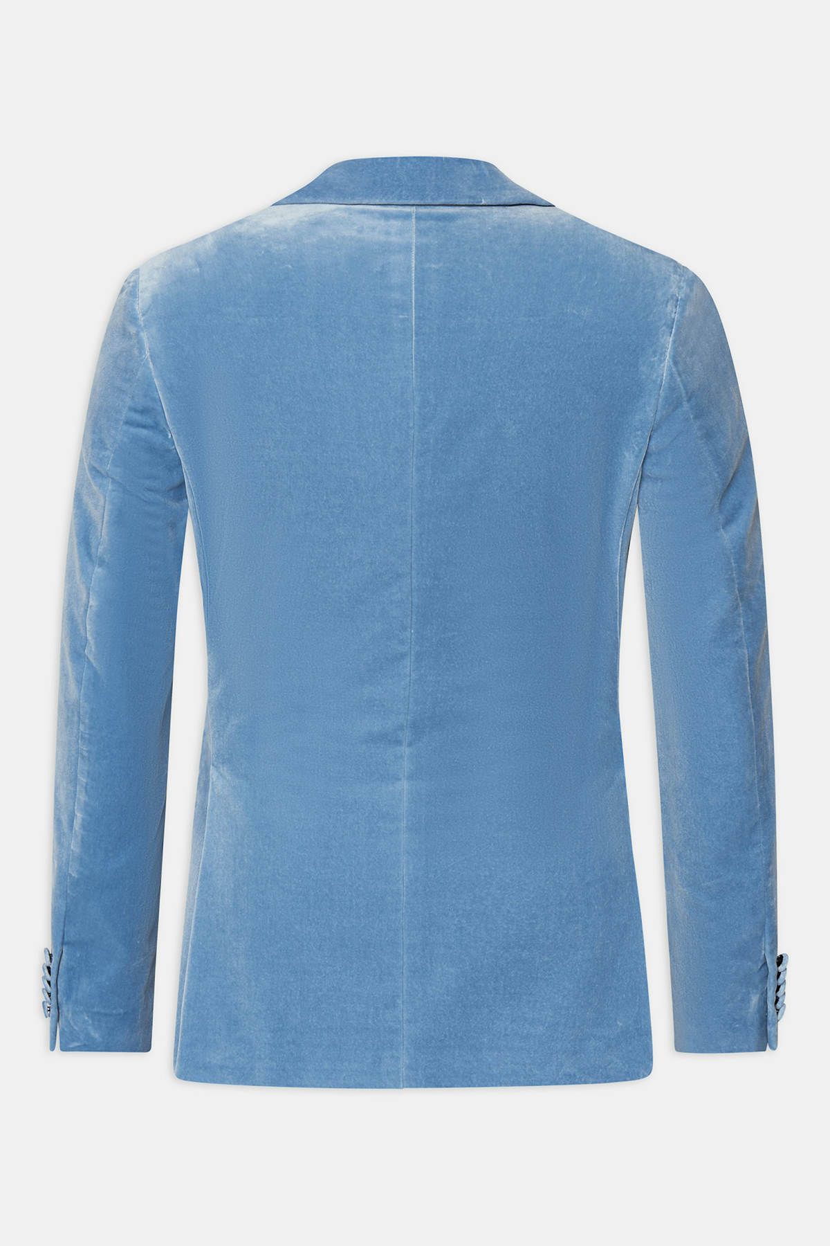 Pure Blue Velvet Wedding Tuxedos 1 Piece Set Jacket One Button Men Suit Shawl Lapel Casual Groom Wear Party Suits Customized