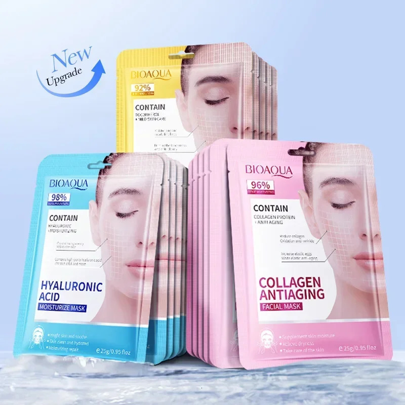 15pcs BIOAQUA Retinol Collagen Anti Wrinkle Facial Masks aging whitening Face Mask Facial Skin Care Products 250414